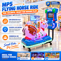 Manège MP5 Flying Horse à monnayeur pour enfants, machine de balançoire intérieure en plastique pour enfants, avec système de récompense arcade
