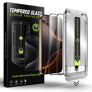 ฟิล์มกระจกนิรภัยแบบเต็มจอ ความหนา 0.33 มม. ความคมชัดสูง สำหรับ iPhone 15 Pro Max ติดตั้งง่าย - Product Image 2