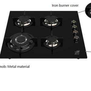 Cuisinière à gaz en verre Ksun à 4 brûleurs, haute efficacité, économe en énergie, durable, design étanche, garantie 1 an pour camping-car et usage domestique - Product Image 4