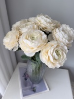 Bunga Ranunculus Buatan Realistis Sentuhan Nyata Ukuran Besar 10cm, Dekorasi Rumah, Pernikahan, Natal, Gaya Eropa