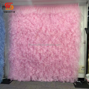 SMOOTH Pink Princess Party <b>Wedding</b> Decoration Cloth <b>Backdrop</b> Curtain <b>Stand</b> Fabric Wall Mesh Wall Panel - Product Image 2