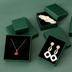 Pavo real verde colgante pendientes joyero conjunto anillo joyero pulsera caja de embalaje - Product Image 4