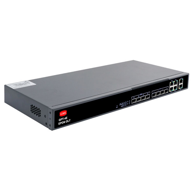 1U 19Inch Standard Box Single Dual Power Modules Optical Line Terminal Layer3 4 PON Port EPON OLT Equipment