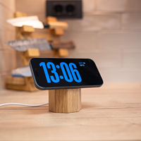 Support de chargeur sans fil magnétique Qi2 25W en bois, station de charge rapide pour iPhone et Android