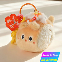 Porte-clés en peluche chat dessin animé mignon, personnalisé, vente en gros, pour sac à dos, décoration, cadeau d'anniversaire