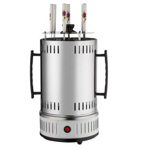 Gril de barbecue électrique rotatif, gril de table vertical, cuisinière de barbecue automatique saine <span class=keywords><strong>sans</strong></span> graisse <span class=keywords><strong>sans</strong></span> fumée, verre trempé pour 2 - Product Image 2