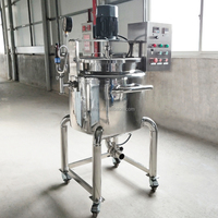 Cuve de mélange en acier inoxydable à double enveloppe 60L 100L, machine de mélange cosmétique, cuve de mélange chauffante, mélangeur pour appareils photo