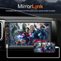 Autoradio Android 14 Double Din 7 pouces avec écran IPS à écran partagé, Carplay, Android Auto pour VW Toyota Honda