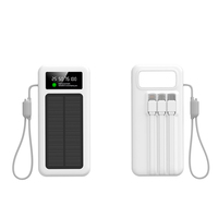 Premium 10000mAh Li-Polymer Solar-Powerbank 2-in-1 Schnellladegerät Taschenlampe Kabelloses Laden Hohe Kapazität Digitale Anzeige Tragbar