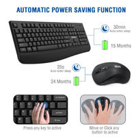 Ensemble clavier et souris sans fil ergonomique durable et de haute qualité