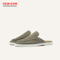 Mocasines de Cuero Genuino para Hombre, Estilo Slip-On, Minimalistas, Casuales, Planos, Impermeables y Antideslizantes, OEM/ODM