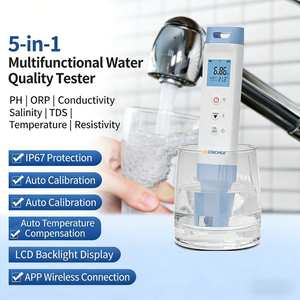 Pena Digital Portabel 5-in-1 Bluetooth untuk Pengujian Kualitas Air Limbah, Pengukur <span class=keywords><strong>pH</strong></span> Digital, Penguji <span class=keywords><strong>pH</strong></span>, ORP, dan EC - Product Image 3