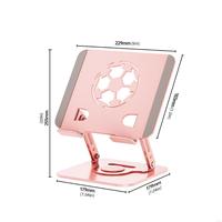 Support de tablette métallique réglable avec base rotative à 360 degrés, support de tablette pliable