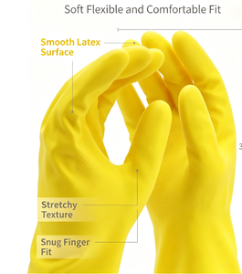 Gants de sécurité industrielle de logo personnalisé avec des échantillons gratuits enduits de <span class=keywords><strong>latex</strong></span> de coton de doublure - Product Image 5