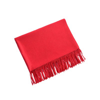 Écharpe en cachemire pour femme, personnalisée, unie, épaisse, chaude, décontractée, d'hiver, style hijab, châle pashmina, avec pompons, 70*200CM, 200g