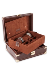 Màu Xanh Lá Cây Đồ Trang Sức Va Li Thương Hiệu <span class=keywords><strong>Logo</strong></span> Hộp Đồng Hồ Snap Nút Đóng Cửa Tùy Chỉnh Nhung Lót Hộp Tổ Chức Mens Đồng Hồ Trường Hợp Du Lịch - Product Image 5