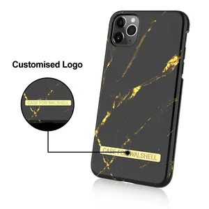 15 ans Usine Fabricant Luxe Marbre OEM couverture D'impression pour iPhone7/8/X/XS/XS MAX Or Timbre LOGO Étui de Téléphone avec Tissu