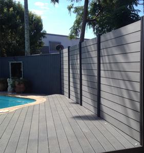 Sürdürülebilir toptan ahşap plastik kompozit gizlilik çit direği WPC korkuluk sütun düşük bakım açık dekoratif çit WPC - Product Image 3