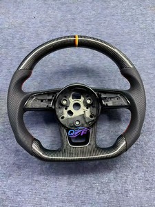 Volant en cuir compatible avec les Audi A3 A4 B9 A5 RS3 RS5 <span class=keywords><strong>S3</strong></span> S4 S5 S6 S7 RS6 RS7 B8.5 B8 8V Rs4 A6 A7 C7 Q3 Q5 S8 R8 - Product Image 2