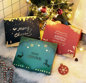 Nouvelle Arrivée Stock Joyeux Noël Thème Boîte Cadeau Papier Boîte Cadeau Père Noël à clapet - Product Image 2