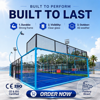 Pista de Pádel Panorámica con Marco Azul, Color Personalizado OEM/ODM, Precio de Fábrica, Cancha de Pádel Premium, Equipamiento para Pista de Pádel