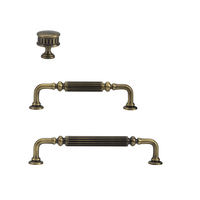 Poignées de tiroir en laiton massif, boutons en bois, serrures dissimulées, finition or antique, design moderne, 128 mm, pour cuisine, armoire, commode