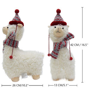 2025 nuovo ornamento decorativo fatto a mano per bambole di Natale regalo di peluche di pecora Noel morbido lama Alpaca - Product Image 6