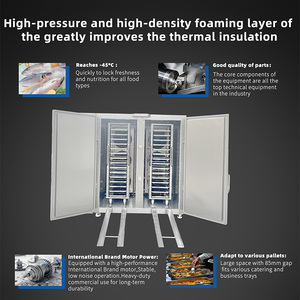 Armoire de congélation rapide commerciale en acier inoxydable à 30 niveaux, 1400L, congélation rapide -45°C ℃ /-80 ℃   Armoire de congélation rapide à basse température - Product Image 6