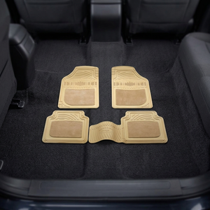 พรมปูพื้นรถยนต์ Kia Clarus 3D แบบสากล สีเบจ ครึ่งพรม ครึ่งยาง - Product Image 2