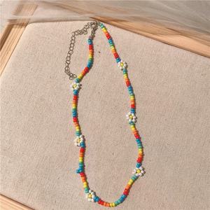 Collar de Cuentas Pequeñas Estilo Boho para Mujer, Joyería de Verano, Bonitos Collares de Flores Coloridas Hechos a Mano, Regalo para Niñas, Gargantilla de Margaritas - Product Image 6