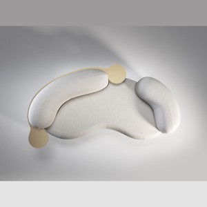 Ánh sáng sang trọng kem phong cách sofa vải căn hộ nhỏ phòng khách bông nhung kẹo nhà tối giản boucle sofa bộ - Product Image 3