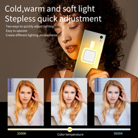 X.MAMEN Lumière de selfie magnétique Lumière de remplissage LED Compatible avec la lumière d'anneau de selfie LED incluse Anneau collant pour téléphones pour Magsafe