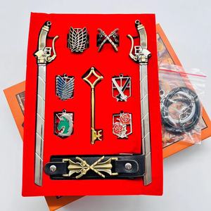 Anime Peripheral Attack on Titan Llavero Eren Pulsera de cuero Anillo Llavero Colección <span class=keywords><strong>Set</strong></span> - Product Image 4