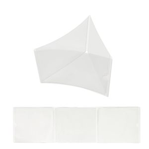 Porte-cartes <span class=keywords><strong>Mahjong</strong></span> Grande taille 6 1/8X4 3/4 pouces Tri Fold Protector Clear Plastic - Product Image 2