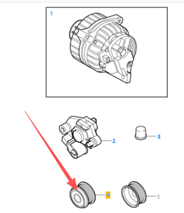 بكرة مولد السيارة Wodannuo OE 30667878 30737517 535007210 لقطع غيار محرك فولفو S60 V70، بكرة مولد حرة الدوران - Product Image 6