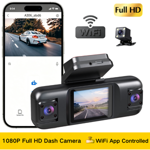 Registratore DVR per Auto a 4 Canali, Dash <span class=keywords><strong>Cam</strong></span> con Schermo IPS da 2'', Video 1080P, Sensore G, Telecamera Posteriore, Registratore di Guida a 4 Vie - Product Image 3