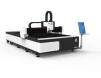 Machine de découpe laser CNC à table unique série TS-N pour plaques d'aluminium, de cuivre et d'acier, avec conception de cabinet de commande intégré