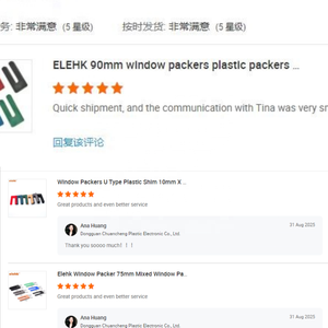 Plaques de base en plastique ELEHK <span class=keywords><strong>pour</strong></span> fenêtres, 1, 1,5, 3,2, 5, 6,4, 10 mm, entretoises en plastique, blocs de <span class=keywords><strong>vitrage</strong></span>, matériau solide, cales de montage - Product Image 3