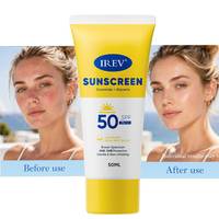 Crème solaire en marque blanche 50ML SPF50 PA+++ Céramide Glycérine Protection large spectre UVA UVB Résistante à l'eau et à la transpiration Vente en gros