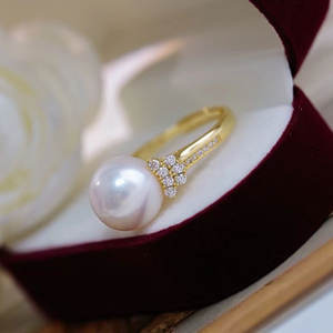 ขาตั้งแหวนเงินแท้ S925 สำหรับงาน DIY ประดับมุก แบบเรียบง่าย รองรับลูกปัดกลมขนาด 8-11 มม. 10435 เครื่องประดับเงิน - Product Image 2