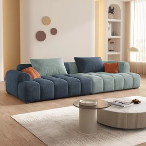 Sofá Seccional en Forma de L, Tapizado en Tela con Esponja de Alta Resiliencia, Convertible, para Apartamentos Pequeños, Estilo <span class=keywords><strong>Italiano</strong></span> Minimalista - Product Image 3