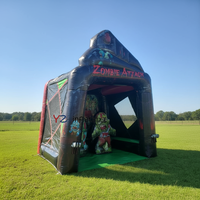 Jeu gonflable écologique pour fête d'Halloween : Cible de tir à l'arc et de lancer de hache Thème « Attaque des zombies » avec capacité de 300 kg pour le plaisir