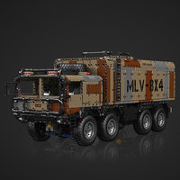 Moule roi 20044 militaire 8x4 missile véhicule désert bloc de construction jouets technique APP télécommande bataille bloc de construction