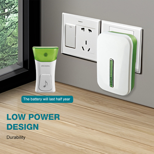 Campanello digitale senza fili con Display a temperatura durevole villaggio appartamento 51 <span class=keywords><strong>suonerie</strong></span> AC 110-220V EU UK u Plug - Product Image 4