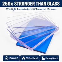 Plaque de polycarbonate solide résistante aux UV de 1,1 à 3 mm, matériau de couverture de toit de serre pour projets agricoles