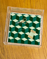 Plateau en acrylique transparent RAYI personnalisé 8x8 pouces pour broderie au point de croix, sans poignées, plateau de luxe pour broderie au point de croix