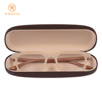 Étui à lunettes rigide personnalisé avec logo, en métal et cuir, accessoires pour lunettes, best-seller