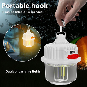 Solar <b>Camping</b> <b>Lantern</b> <b>Led</b> Light Rechargeable Outdoor <b>Camping</b> Lamp With Solar Panel For Night Market And Emergency Use - Product Image 4