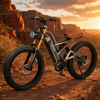 Vélo électrique pour adultes à batterie au lithium sans balais haute puissance, pneus larges, suspension intégrale, cadre en alliage d'aluminium, vélo de montagne électrique fabriqué en Chine