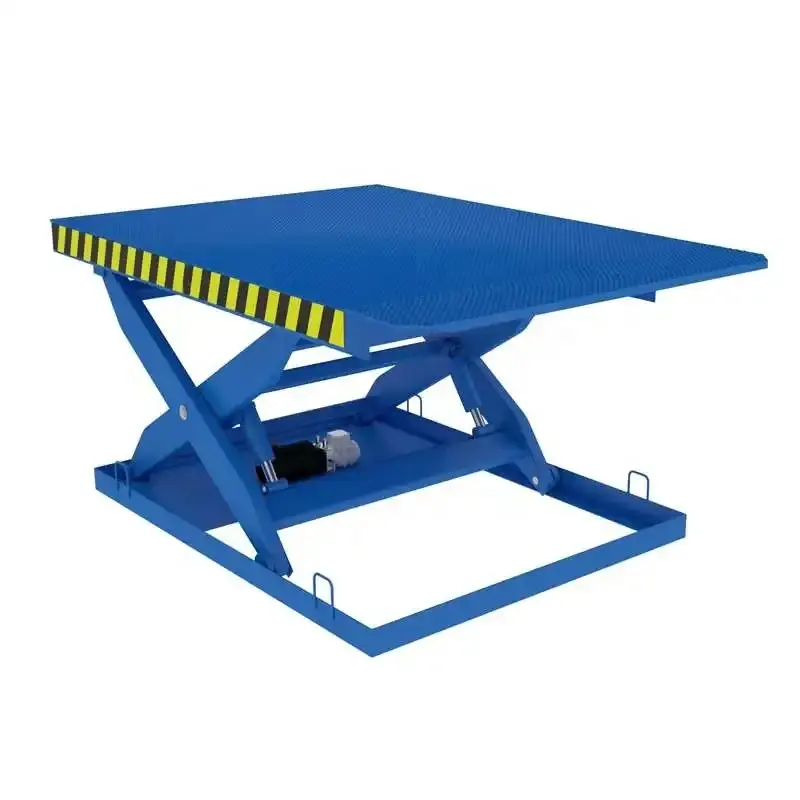 Top 2 Ton Elétrica Scissor Dock Leveler Mesa Elevadora De Carga Fixa Plataforma Hidráulica Recipiente Rampa Carregando Para Empilhadeira